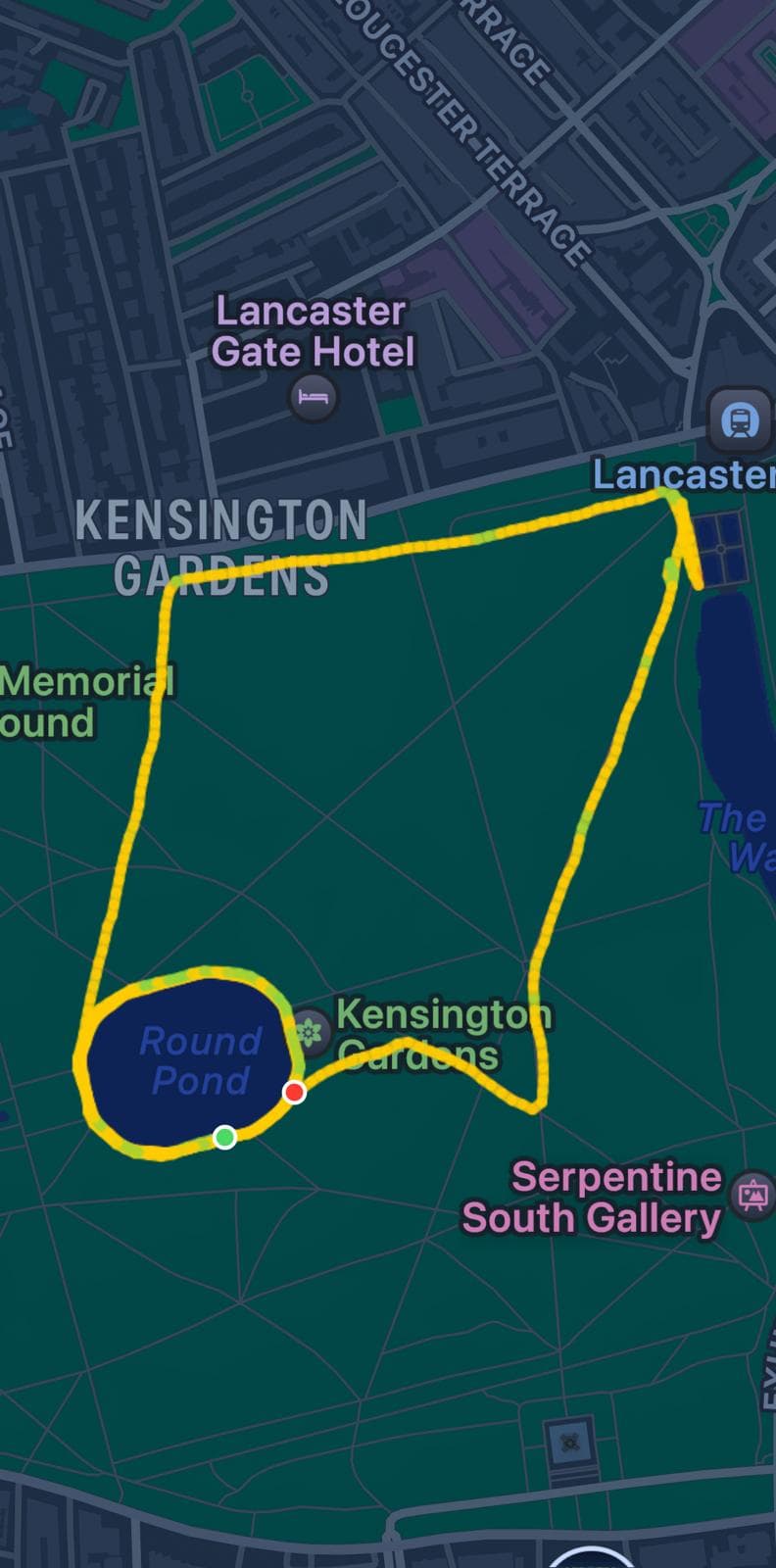 Apple Fitness view of the same run
